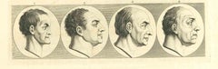 Physiognomy - Profiles of Men - Original Etching by Thomas Holloway - 1810