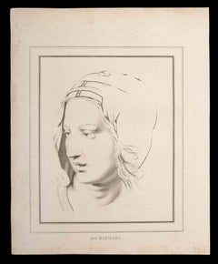 Portrait after Raphael - Original Etching by Thomas Holloway - 1810