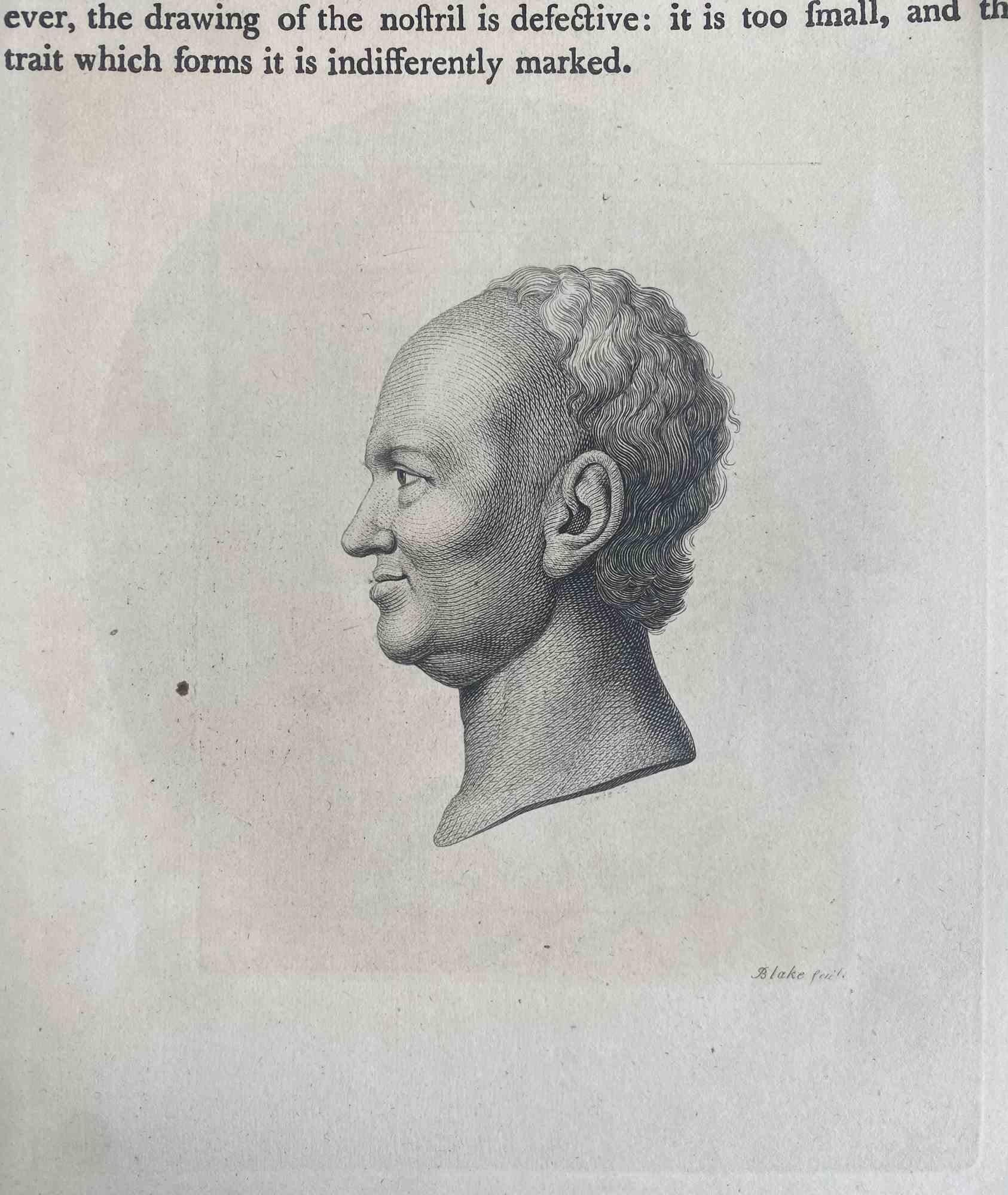 Porträt eines Mannes - Original-Radierung von Thomas Holloway - 1810 im Angebot 1