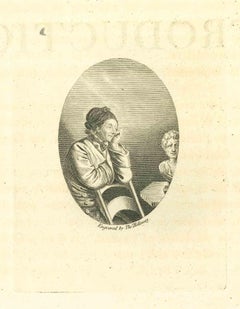 Porträt eines Mannes - Original-Radierung von Thomas Holloway - 1810