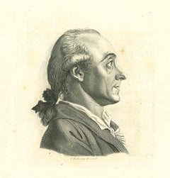 Portrait of a man - Original Etching by Thomas Holloway - 1810