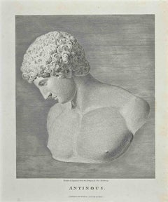 Portrait of Antinous - Original Etching by Thomas Holloway - 1810