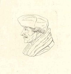 Portrait d'É Erasmus - eau-forte originale de Thomas Holloway - 1810