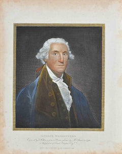 Antique Portrait of George Washington - Original Etching by Thomas Holloway - 1796
