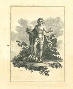 Portrait of Hermes - Original Etching by Thomas Vivares - 1810