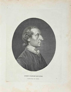Portrait de Johann Caspar Lavater - gravure originale de Thomas Holloway - 1810