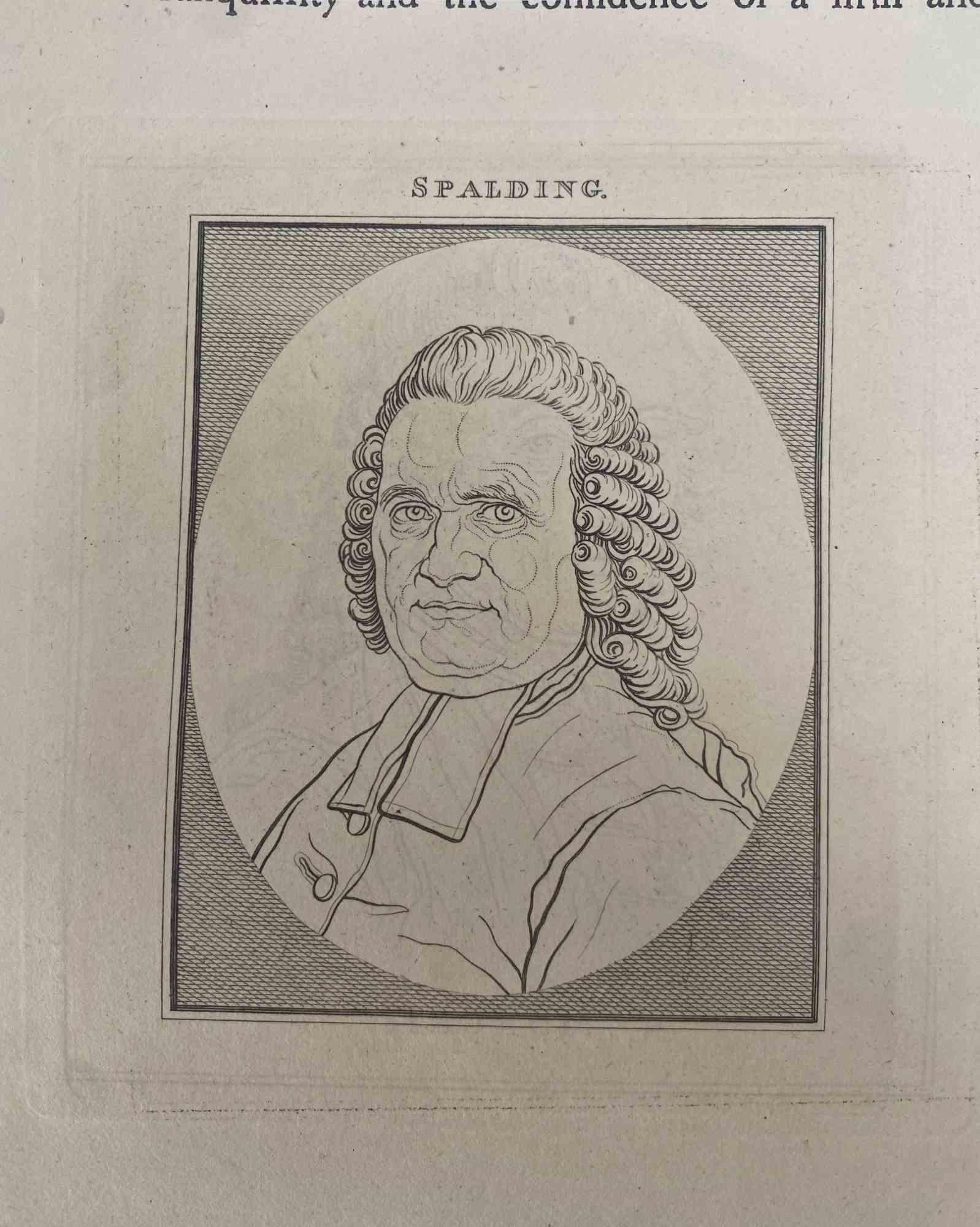 Portrait of Moncrif - Original Etching by Thomas Holloway - 1810 For Sale 1