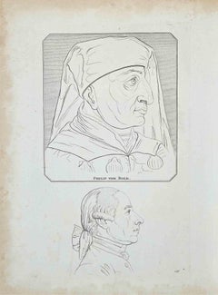 Portrait of Philip The Bold - Original Etching by Thomas Holloway - 1810