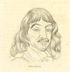 Portrait de Ren Descartes - gravure originale de Thomas Holloway - 1810