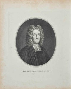 Porträt des Pfarrers. Samuel Clarke. D.D. - Original-Radierung von Thomas Holloway - 1810