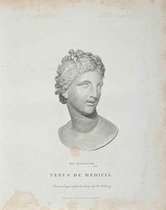 Portrait of Venus De Medicis - Original Etching by Thomas Holloway - 1810