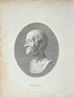 Portrait of Voltaire - Original Etching by Thomas Holloway - 1810