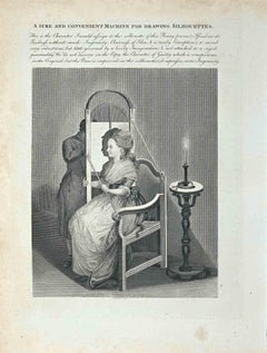 Portrait de femme - eau-forte originale de Thomas Holloway - 1810