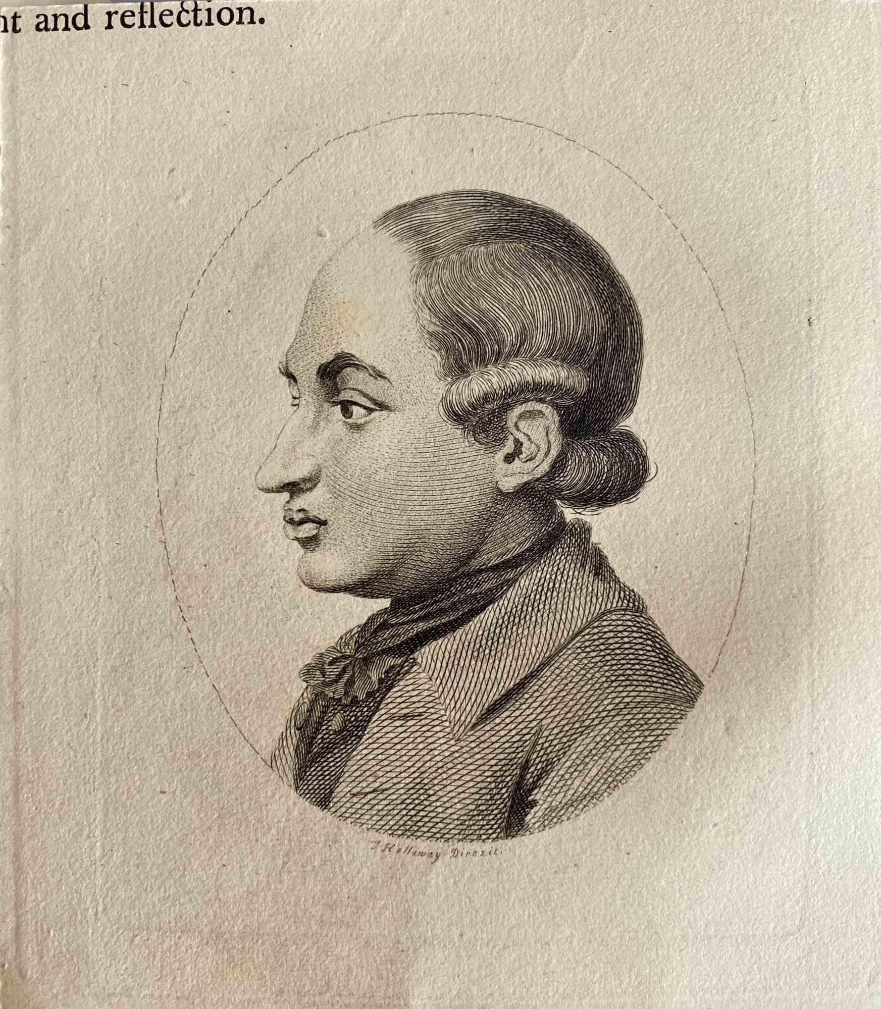 Porträt – Original-Radierung von Thomas Holloway – 1810 im Angebot 1