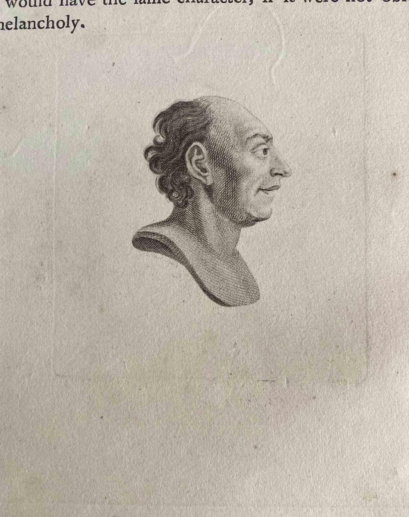 Porträt – Original-Radierung von Thomas Holloway – 1810 im Angebot 1