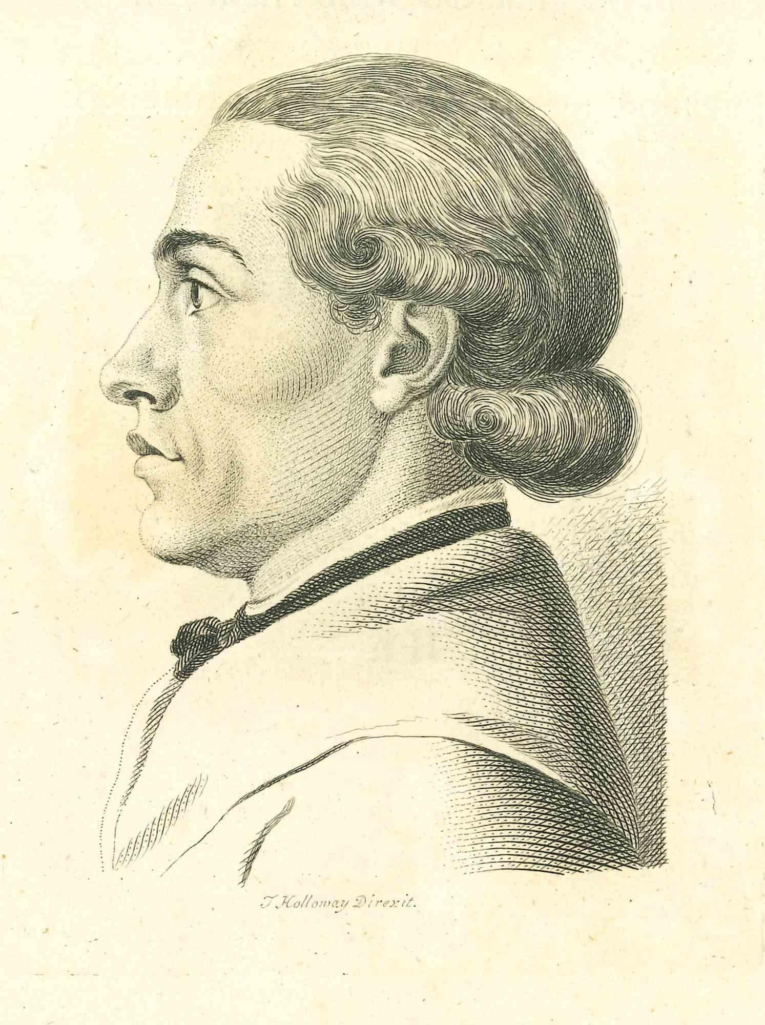 Portrait is an original artwork realized by Thomas Holloway (1748-1827).

Original Etching from J.C. Lavater's "Essays on Physiognomy, Designed to promote the Knowledge and the Love of Mankind", London, Bensley, 1810. 

This artwork portrays a man.