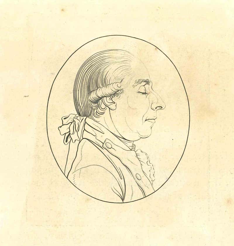 Thomas Holloway Portrait Original Etching by Thomas Holloway 1810