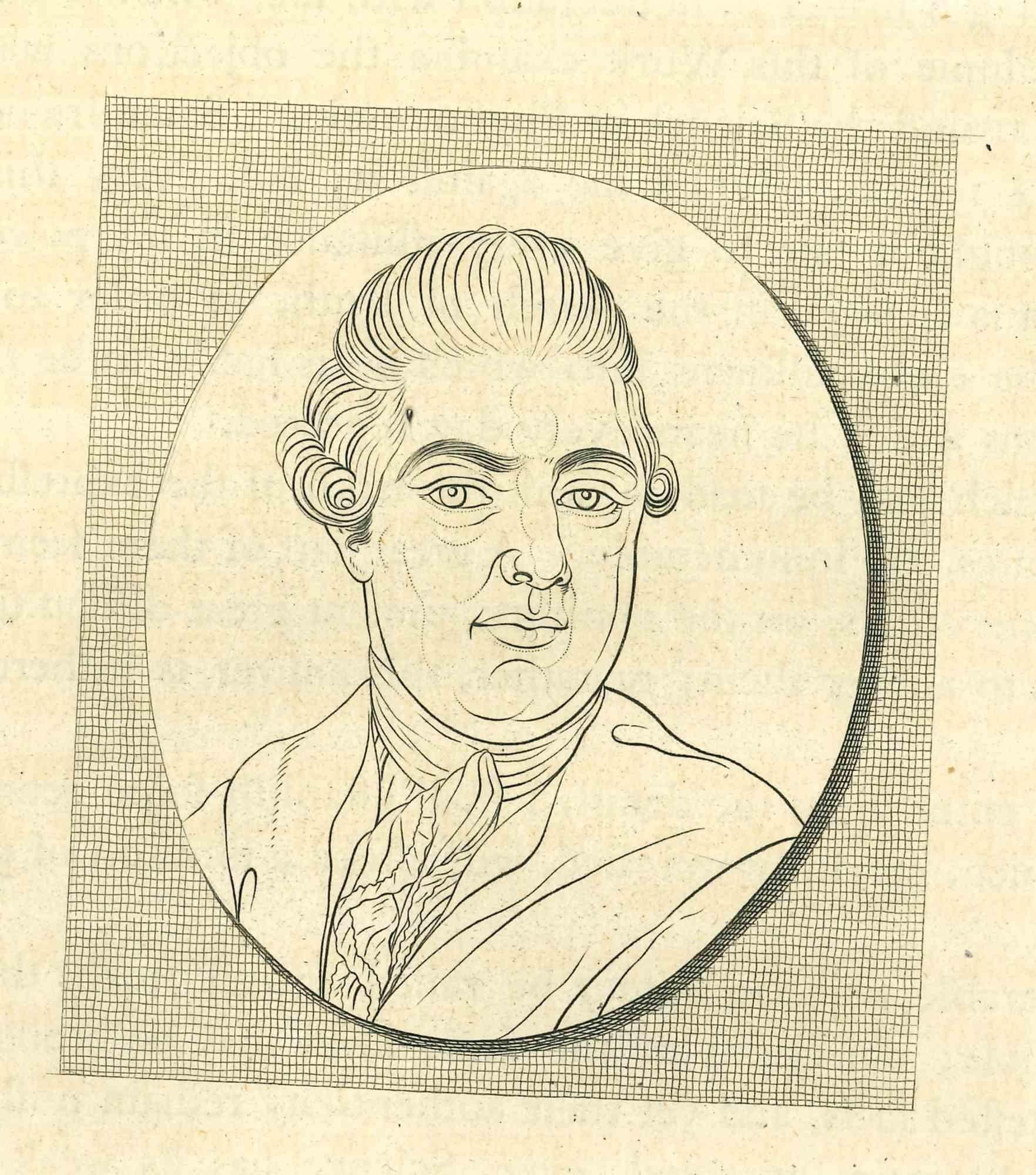 El retrato es una obra original realizada por Thomas Holloway para la obra de Johann Caspar Lavater "Essays on Physiognomy, Designed to promote the Knowledge and the Love of Mankind", Londres, Bensley, 1810.

Esta obra de arte retrata a un hombre.