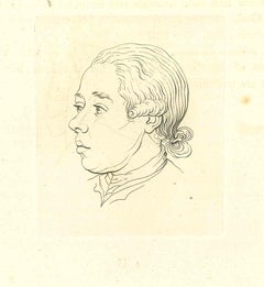 Antique Portrait - Original Etching by Thomas Holloway - 1810