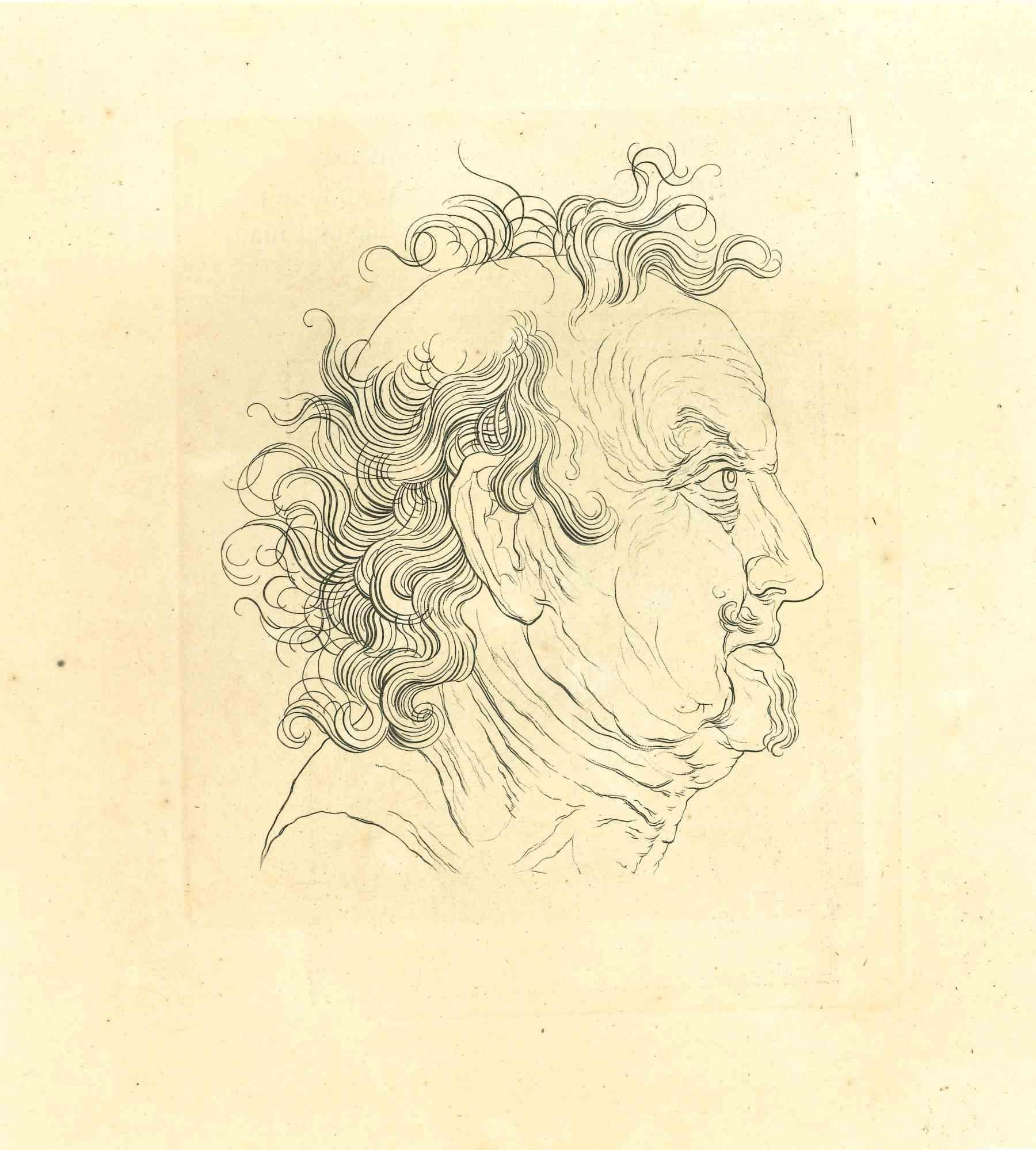Portrait - Die Physiognomie ist eine Original-Radierung von Thomas Holloway für Johann Caspar Lavaters "Essays on Physiognomy, Designed to Promote the Knowledge and the Love of Mankind", London, Bensley, 1810. 

Gute Bedingungen.

Johann Caspar