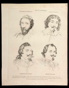 Portraits d'après Vandyke - eau-forte de Thomas Holloway - 1810