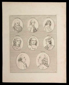 Portraits - Original Etching by Thomas Holloway - 1810