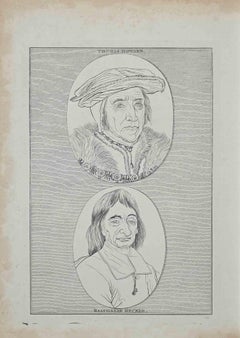 Antique Portraits - Original Etching by Thomas Holloway - 1810