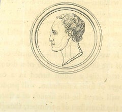 Profil eines Mannes – Original-Radierung von Thomas Holloway – 1810