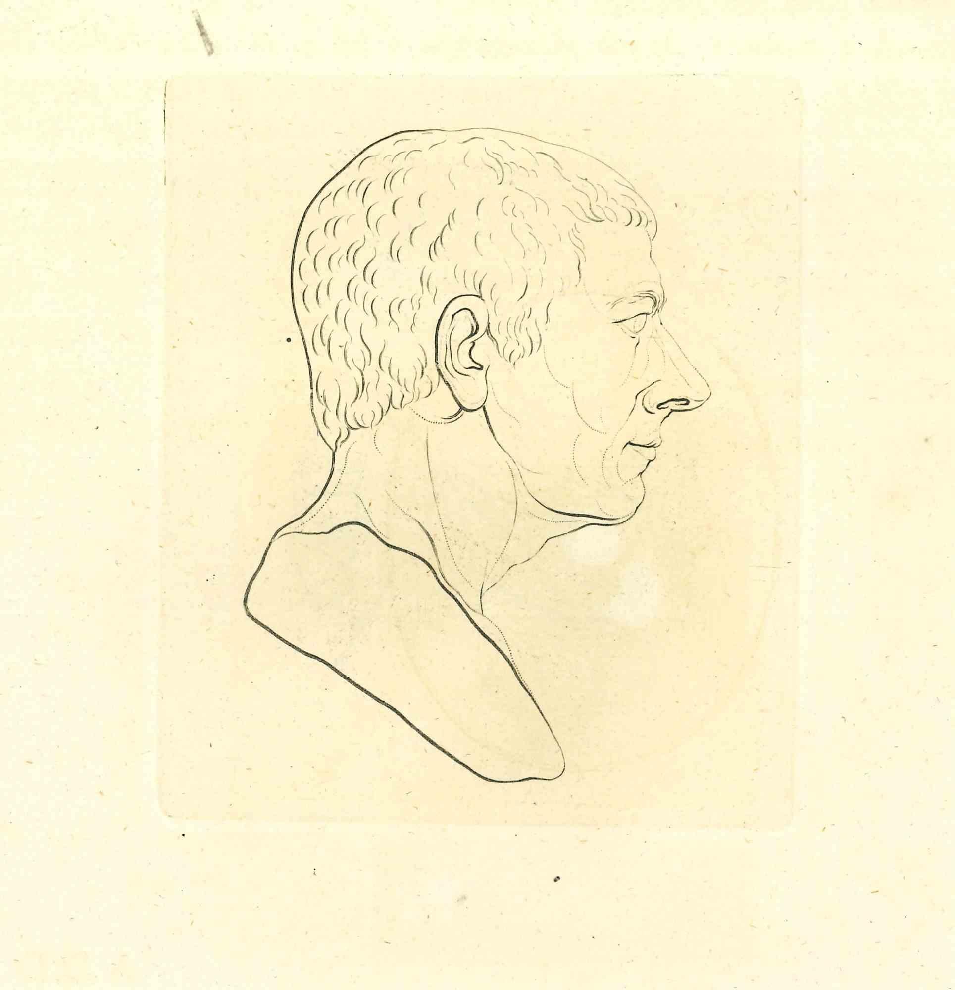 Profile - Original Etching by Thomas Holloway - 1810