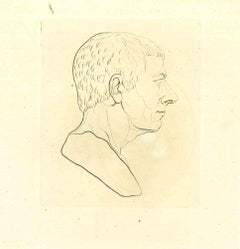 Antique Profile - Original Etching by Thomas Holloway - 1810