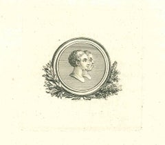 Antique Profiles of Men - Original Etching by Thomas Holloway - 1810