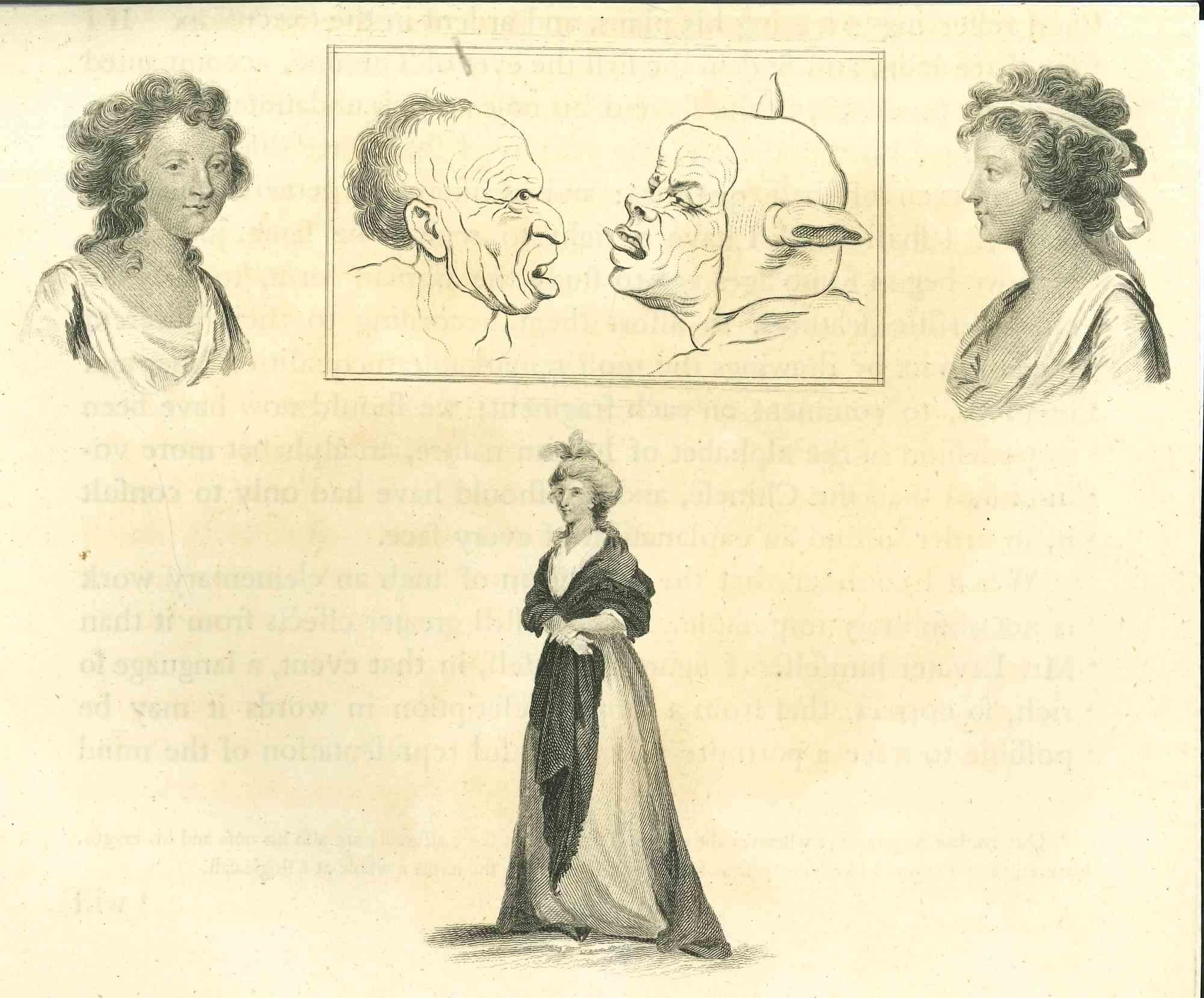 Profiles is an original artwork realized by Thomas Holloway for Johann Caspar Lavater's  "Essays on Physiognomy, Designed to promote the Knowledge and the Love of Mankind", London, Bensley, 1810. 

 This artwork portrays profiles of men and women.