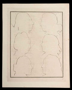Profiles - Original Etching by Thomas Holloway - 1810