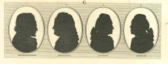 Antique Silhouette - Original Etching by Thomas Holloway - 1810