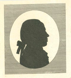 Profil de silhouette - La physiognomie -  Gravure originale de Thomas Holloway - 1810