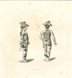 Figures étranges - eau-forte originale de Thomas Holloway - 1810