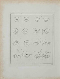 The Eyes and Eyebrows - The Physiog - Original Etching by Thomas Holloway - 1810