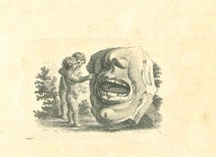 The Physiognomy - Face and Babies -  Original Etching by Thomas Holloway - 1810