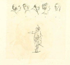 The Physiognomy - Les visages - Eau-forte originale de Thomas Holloway - 1810