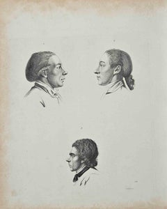 The Profiles of Noblemen - Original Etching by Thomas Holloway - 1810