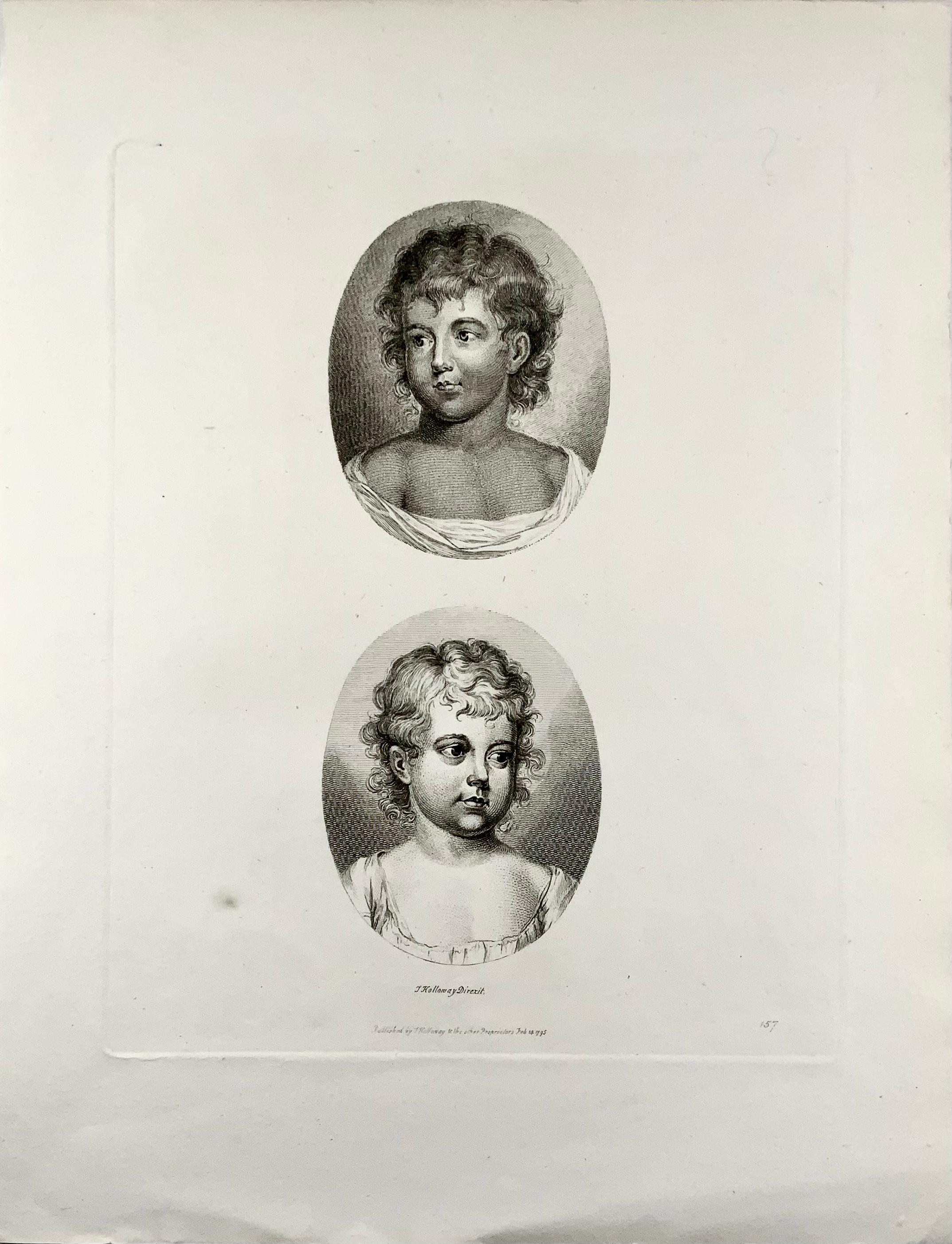 Holloway, Thomas, 1748-1827

Holloway was apprenticed to a seal engraver named Stent at a young age. He went on to study engraving at the Royal Academy beginning in 1773. He became a court engraver in 1792.

33.8 x 27 cm

2 fine portraits on