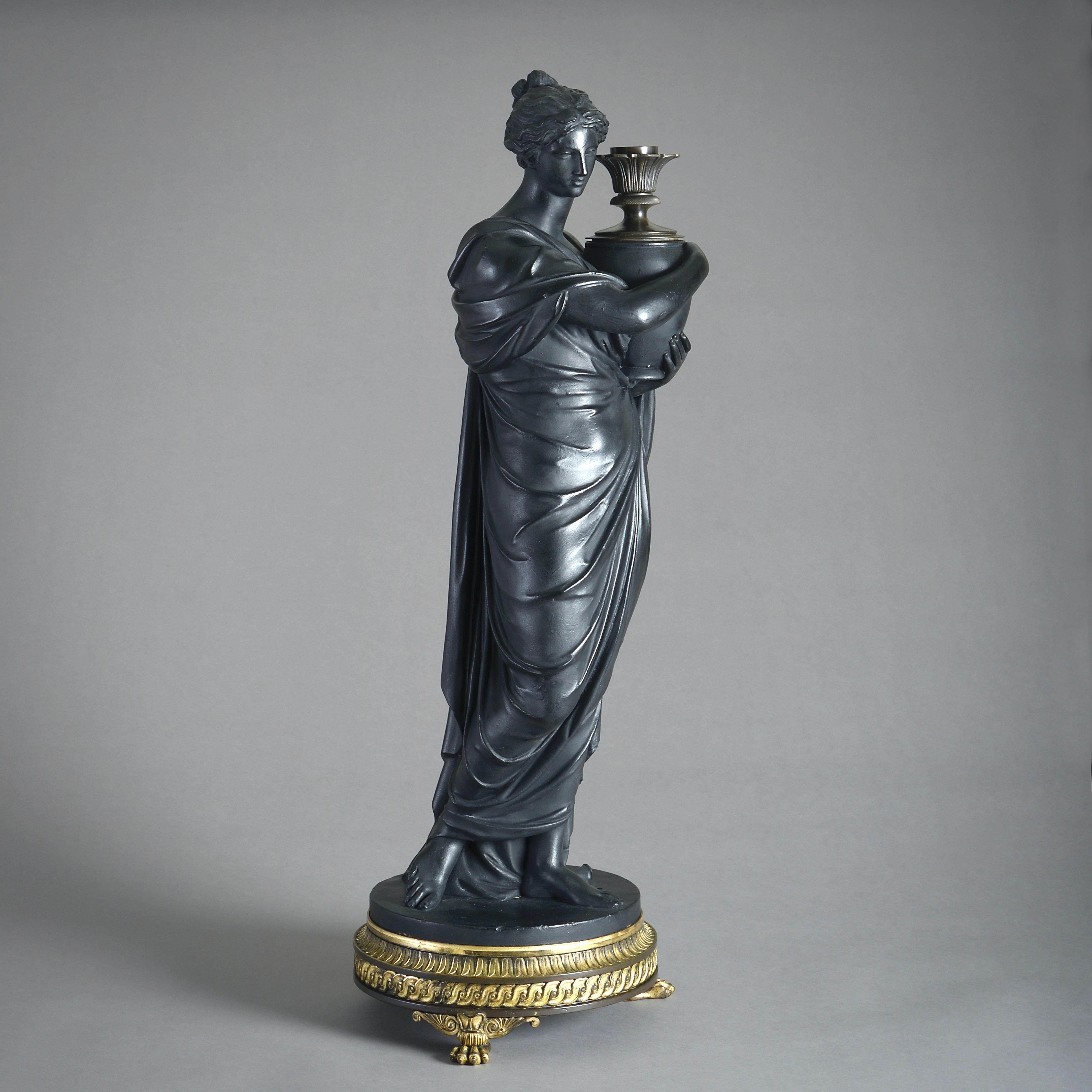 Thomas Hopper Figura in gesso bronzato In condizioni buone in vendita a London, GB