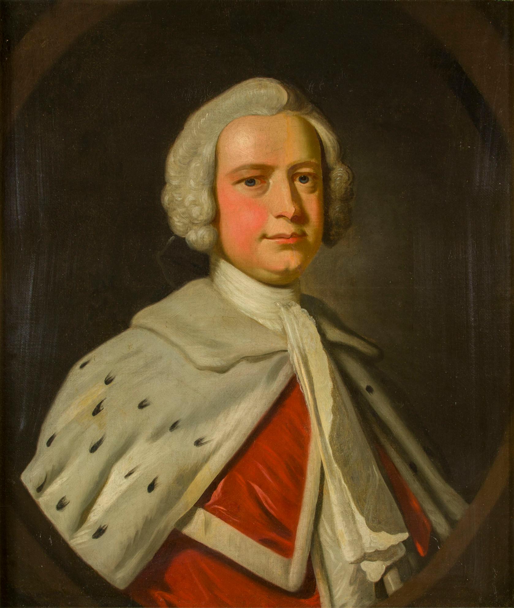 Metà XVIII secolo Thomas Hudson Ritratto inglese del XVIII secolo in vendita