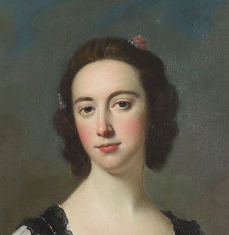 18th century portrait of Miss Furneaux-Pelham - English School Painting by Thomas Hudson
