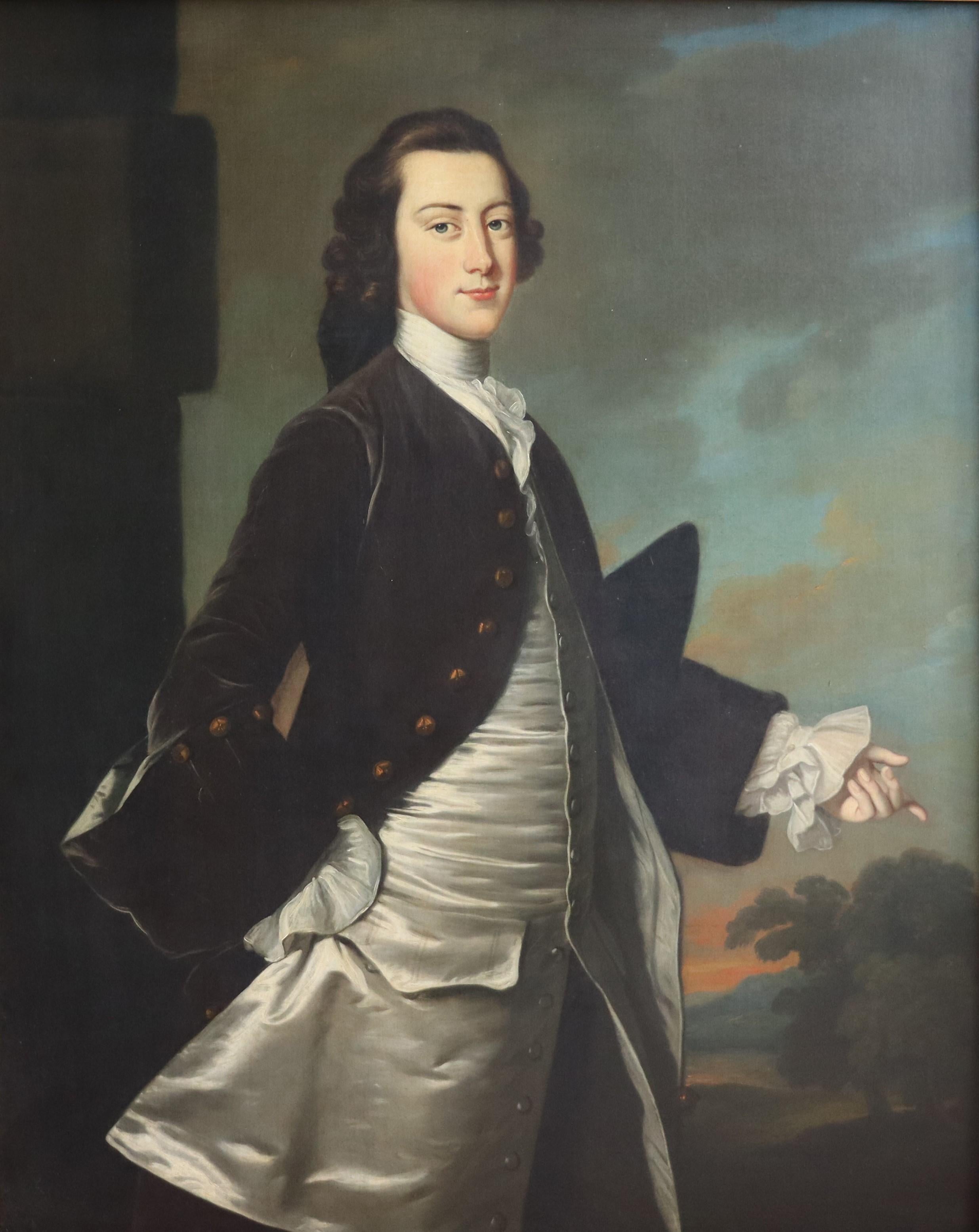 English 18th century portrait of Walter Edwards Freeman (c.1725-1747) - Painting by Thomas Hudson