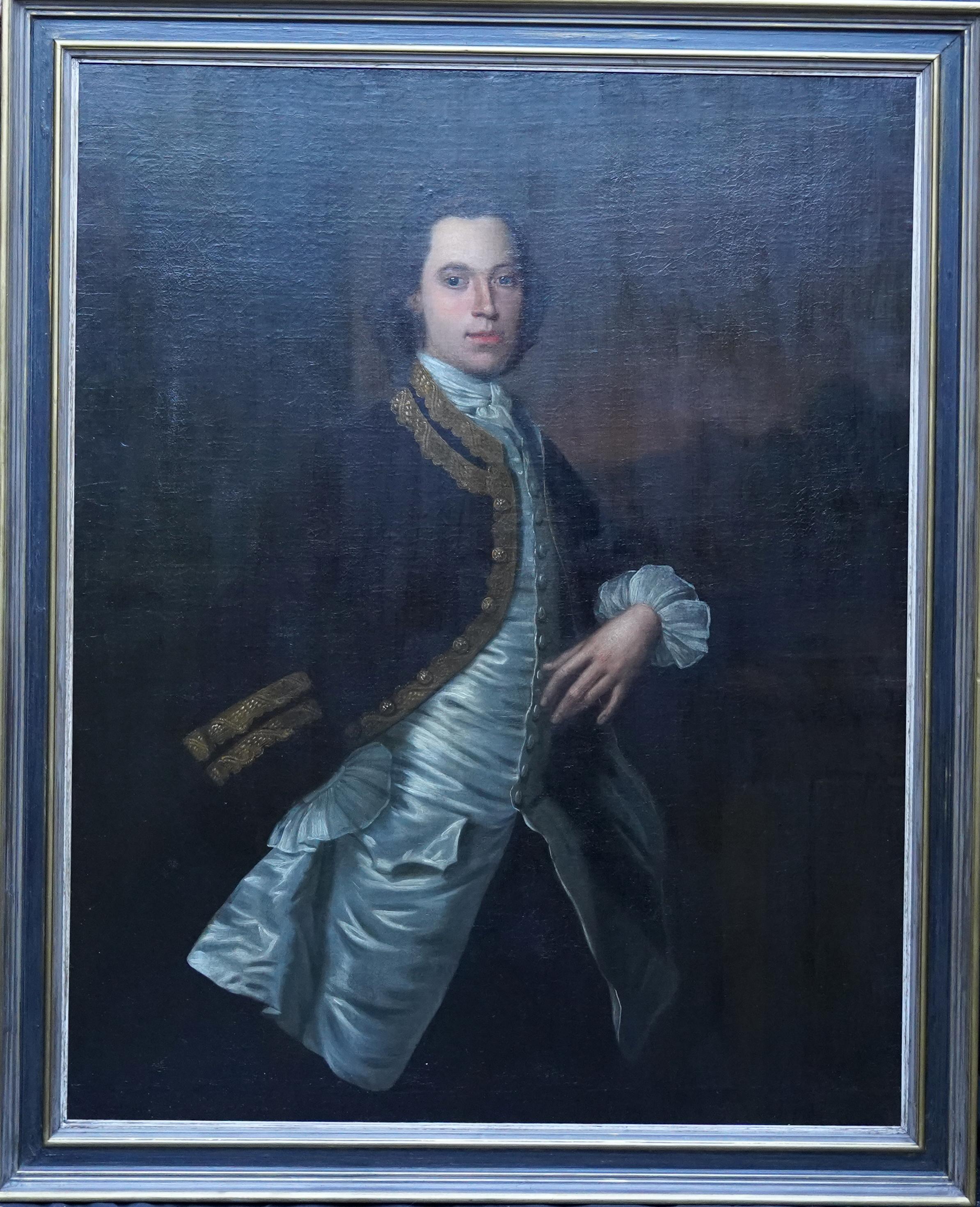 Portrait of a Gentleman - British Old Master c1750 art oil painting