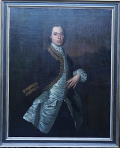 Portrait of a Gentleman - British Old Master c1750 art oil painting Portrait of a Gentleman - British Old Master c1750 art oil painting