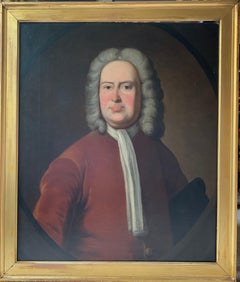 Ritratto di gentiluomo aristocratico con giacca di velluto cremisi Pittura ad olio