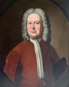 Portrait of an Aristocratic Gentleman in Crimson Velvet Jacket Oil Painting