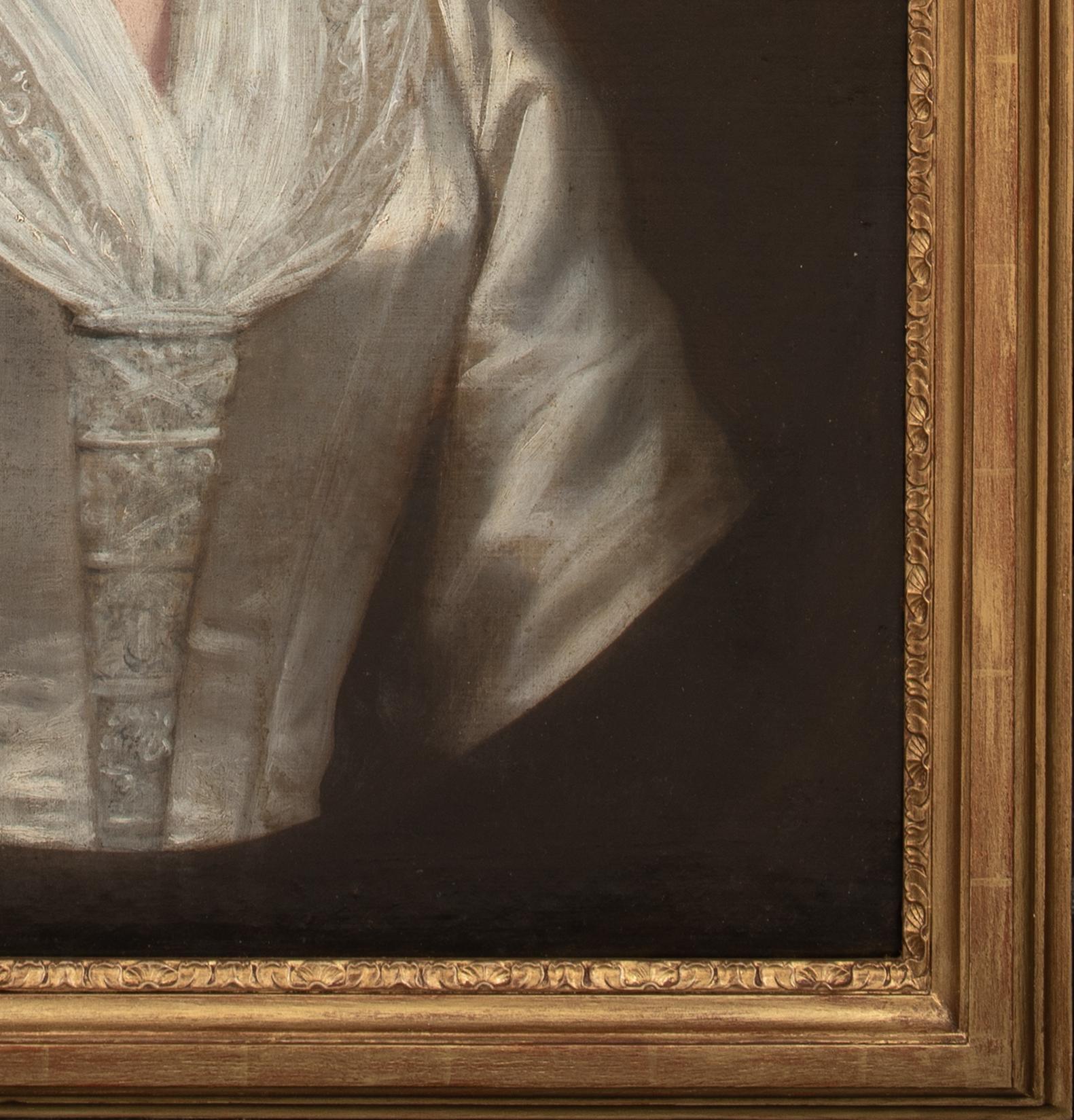 Portrait Of Lady Manners, 18th Century  attributed to THOMAS HUDSON (1701-1779) For Sale 1
